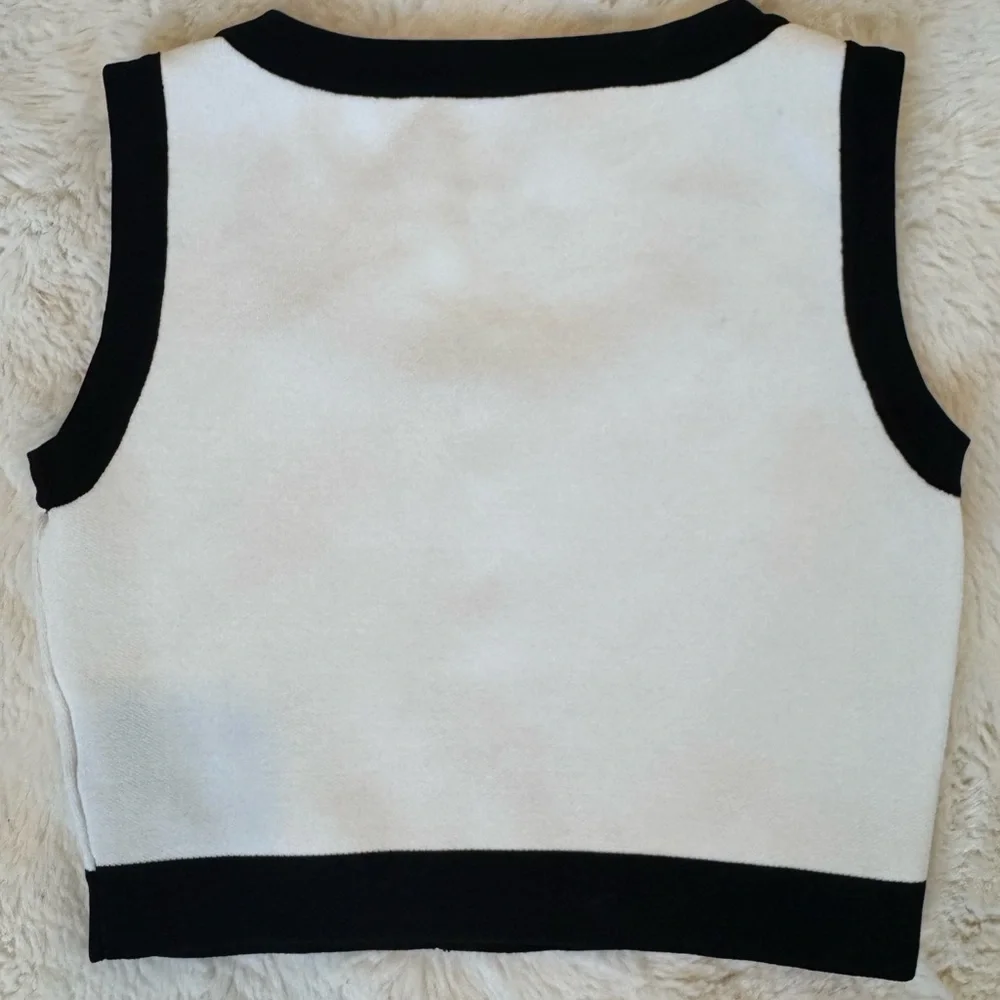 Balmain Monochrome Knit crop Top - Picture 5 of 7